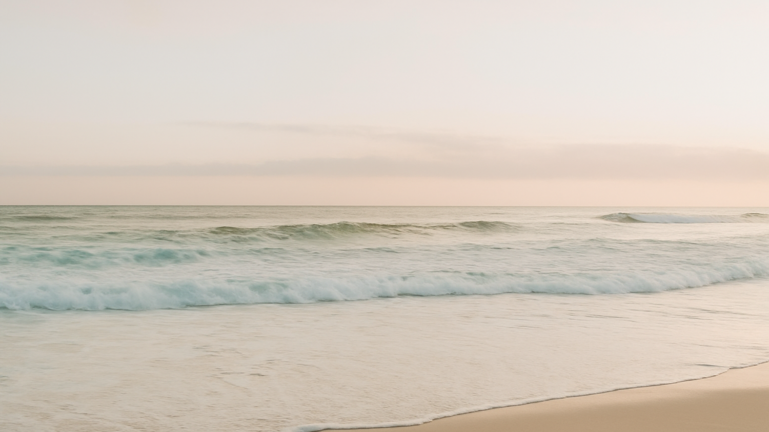 A pastel ocean image. Taken on the Northern Rivers NSW in a subtle morning light.